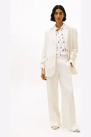 Tommy Hilfiger Wide Leg Trousers With Linen