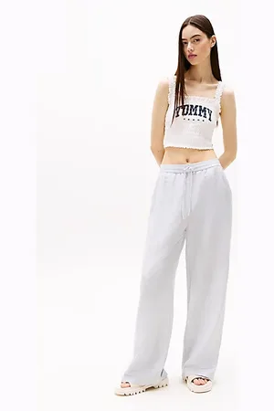Tommy Hilfiger Wide Leg Trousers With Linen