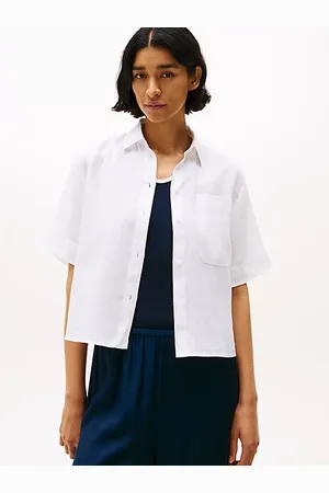 Tommy Hilfiger Relaxed Fit Short Sleeve Linen Shirt