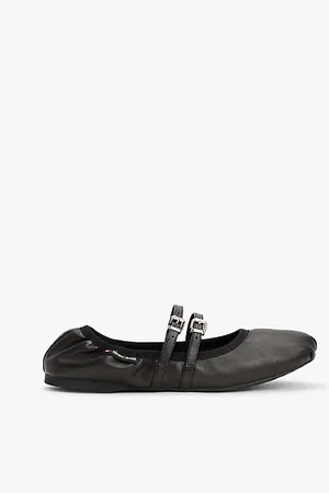 Tommy Hilfiger Leather Buckle Strap Ballerinas