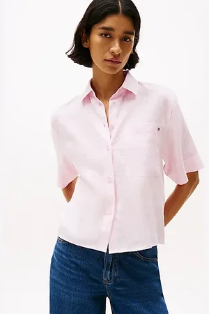 Tommy Hilfiger Relaxed Fit Short Sleeve Linen Shirt