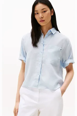 Tommy Hilfiger Relaxed Fit Short Sleeve Linen Shirt