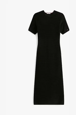 Tommy Hilfiger Pointelle Crochet Maxi Jumper Dress