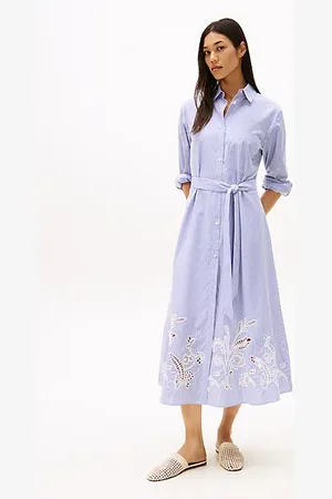 Tommy Hilfiger Broderie Anglaise Maxi Shirt Dress
