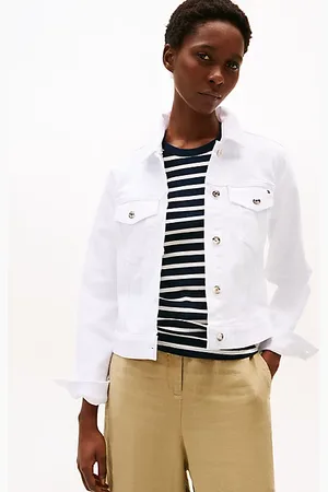 Tommy Hilfiger White Slim Denim Jacket