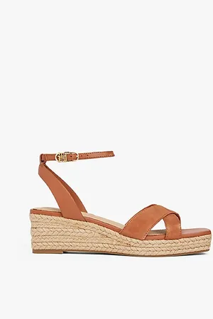Tommy Hilfiger TH Monogram Leather Wedge Espadrilles