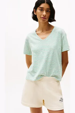 Tommy Hilfiger Relaxed Linen Blend V-Neck T-Shirt