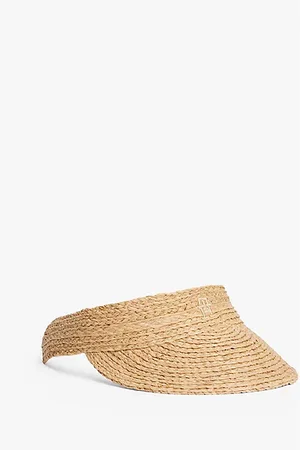 Tommy Hilfiger Raffia Straw Visor