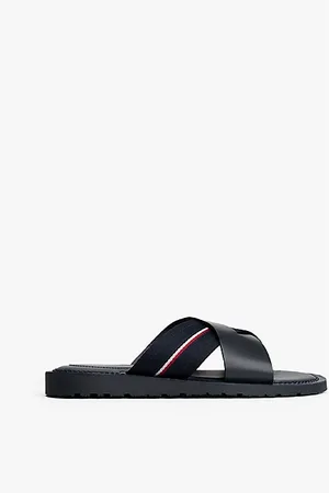 Tommy Hilfiger Leather Cleat Crossover Sandals