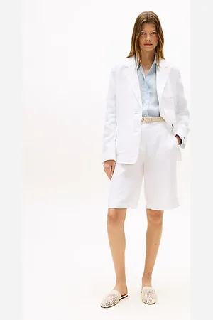 Tommy Hilfiger Linen Blend Slim Tailored Shorts