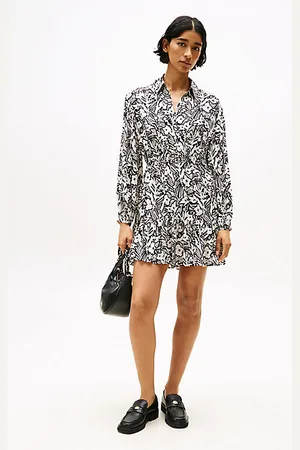 Tommy Hilfiger Jacquard Relaxed Mini Shirt Dress