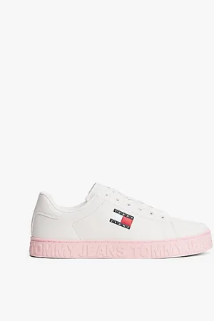 Tommy Hilfiger Embossed Logo Trainers With Leather