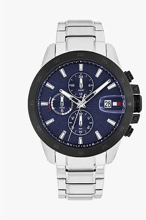Tommy Hilfiger Navy Dial Stainless Steel Chain-Link Watch