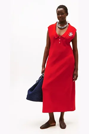 Tommy Hilfiger Curve The Runway Collection Sleeveless Midi Polo Dress