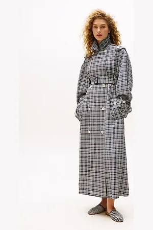 Tommy Hilfiger The Runway Collection Silk Blend Oversized Trench Coat