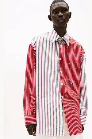 Tommy Hilfiger The Runway Collection Oversized Mixed Stripe Shirt