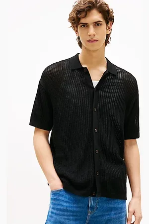 Tommy Hilfiger Relaxed Fit Open Knit Short Sleeve Shirt