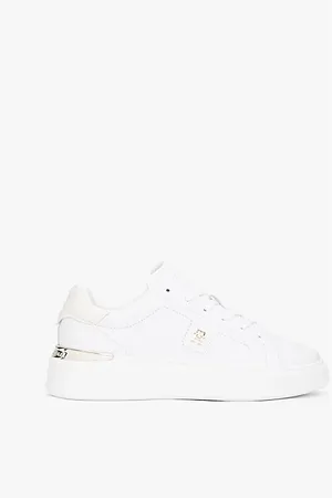 Tommy Hilfiger Leather TH Monogram Court Trainers