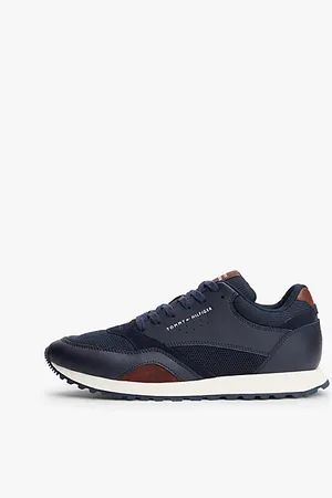 Tommy Hilfiger Mesh Logo Trainers With Leather