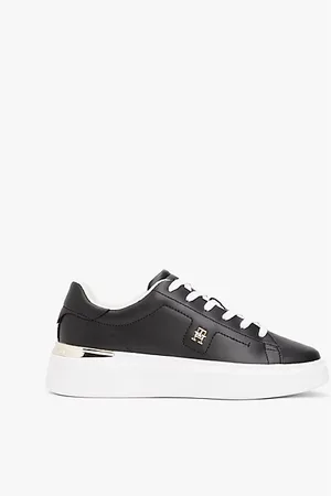Tommy Hilfiger Leather TH Monogram Court Trainers