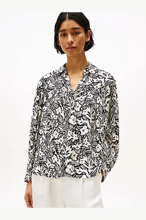 Tommy Hilfiger Relaxed Fit Jacquard Blouse