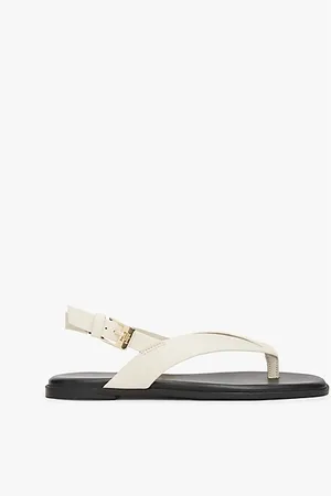 Tommy Hilfiger Leather Colour-Blocked Square Toe Sandals