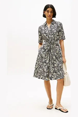 Tommy Hilfiger Relaxed Midi Linen Blend Shirt Dress