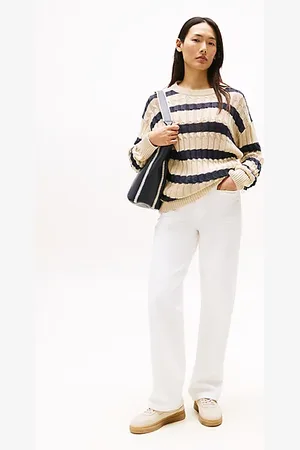 Tommy Hilfiger High Rise Relaxed Straight Leg Jeans