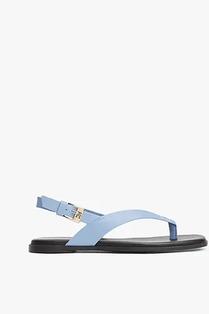 Tommy Hilfiger Leather Colour-Blocked Square Toe Sandals