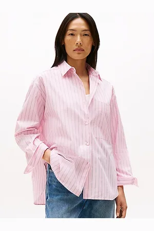 Tommy Hilfiger Oversized Fit Adjustable Cuffs Poplin Shirt