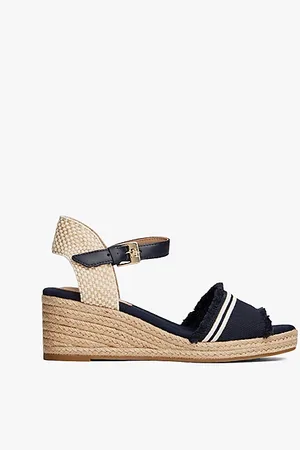Tommy Hilfiger Fringe Canvas Wedge Sandals