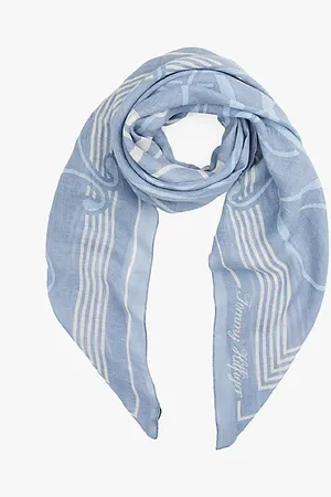 Tommy Hilfiger Pure Linen TH Monogram Square Scarf