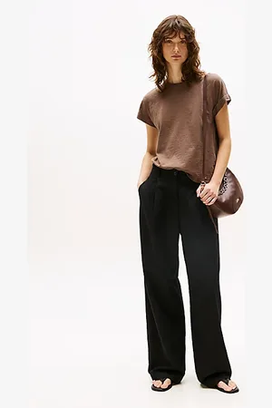 Tommy Hilfiger Wide Leg Trousers With Linen
