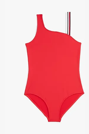 Tommy Hilfiger Global Stripe One Shoulder Swimsuit