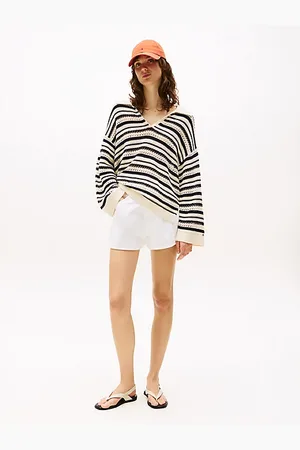 Tommy Hilfiger High Rise Flare Denim Shorts
