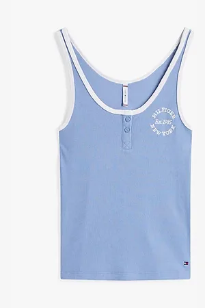 Tommy Hilfiger Ribbed Slim Henley Lounge Tank Top