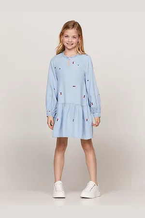 Tommy Hilfiger Floral Embroidery Fit And Flare Dress