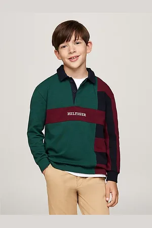 Tommy Hilfiger Colour-Blocked Long Sleeve Regular Polo Shirt