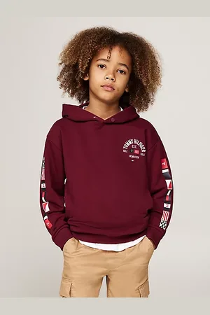Tommy Hilfiger Sleeve Logo Snap Button Hoody