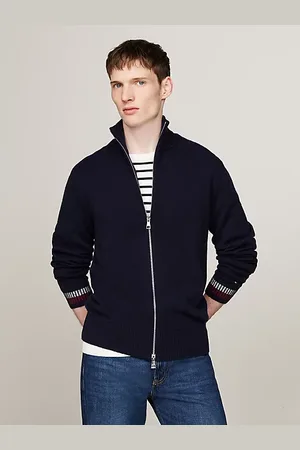 Tommy Hilfiger Wool Blend Relaxed Zip-Thru Jumper