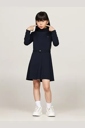 Tommy Hilfiger Belted Long Sleeve Extra Slim Dress