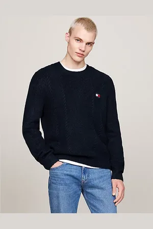 Tommy Hilfiger Cable Knit Crew Neck Slim Jumper