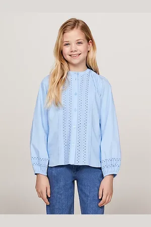 Tommy Hilfiger Broderie Anglaise Relaxed Long Sleeve Blouse