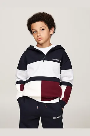 Tommy Hilfiger Colour-Blocked Quarter-Zip Hoody