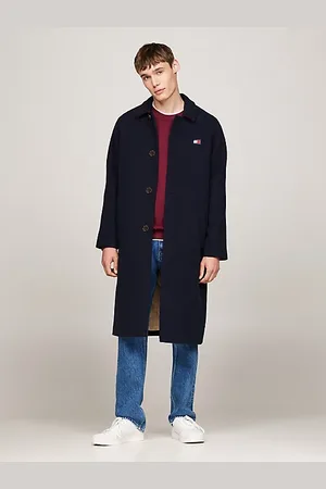 Tommy Hilfiger Longline Coat With Wool