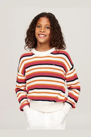 Tommy Hilfiger Stripe Crew Neck Relaxed Jumper