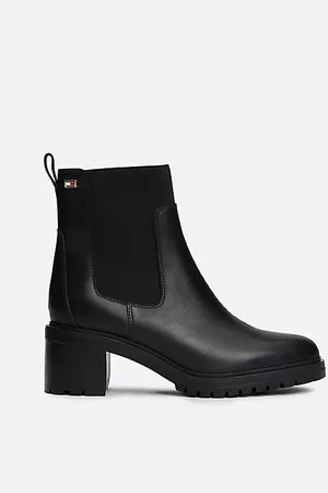 Tommy Hilfiger Enamel Flag Leather Cleat Chelsea Boots