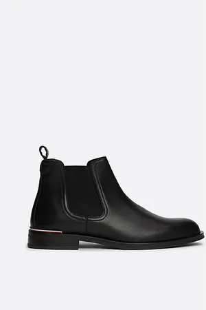 Tommy Hilfiger Leather Signature Tape Chelsea Boots