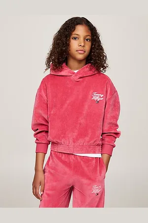 Tommy Hilfiger Logo Velour Relaxed Hoody