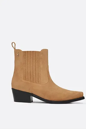 Tommy Hilfiger TH Monogram Suede Cowboy Boots